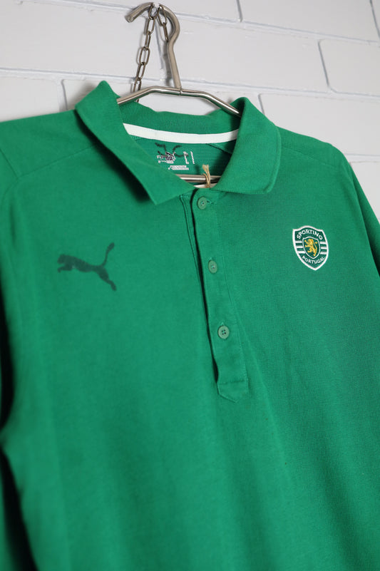 Vintage Sporting Lisbon LS Polo Shirt L