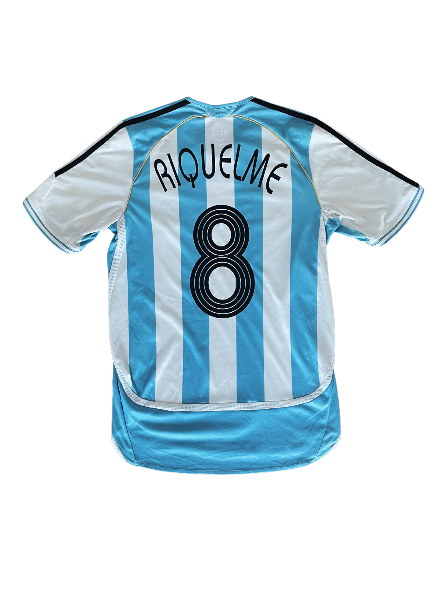 Argentina Home #8 Riquelme 2006 World Cup M