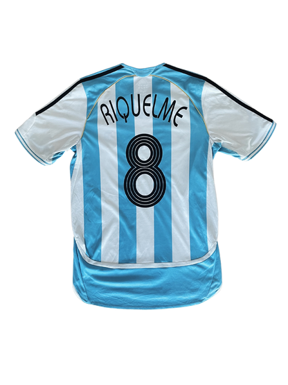 Argentina Home #8 Riquelme 2006 World Cup M