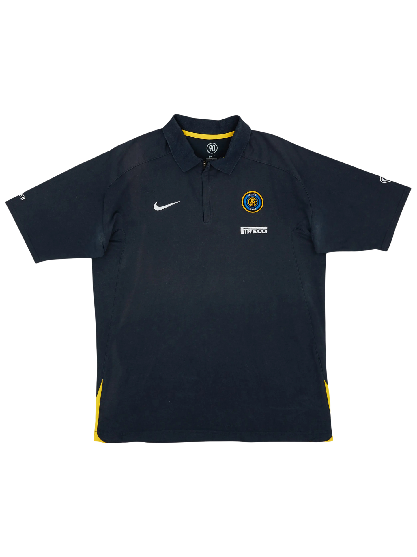 Inter Milan Early 2000's 1/4 Zip Polo Shirt L