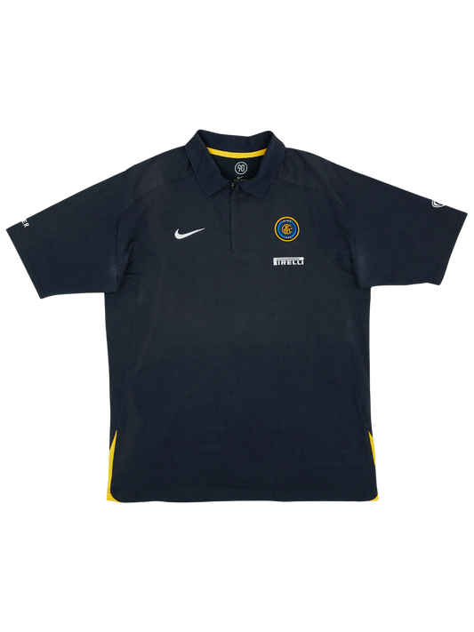 Inter Milan Early 2000's 1/4 Zip Polo Shirt L