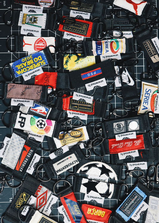 football fabric keyholders