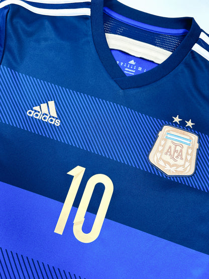 Argentina Away #10 Messi 2014 World Cup M