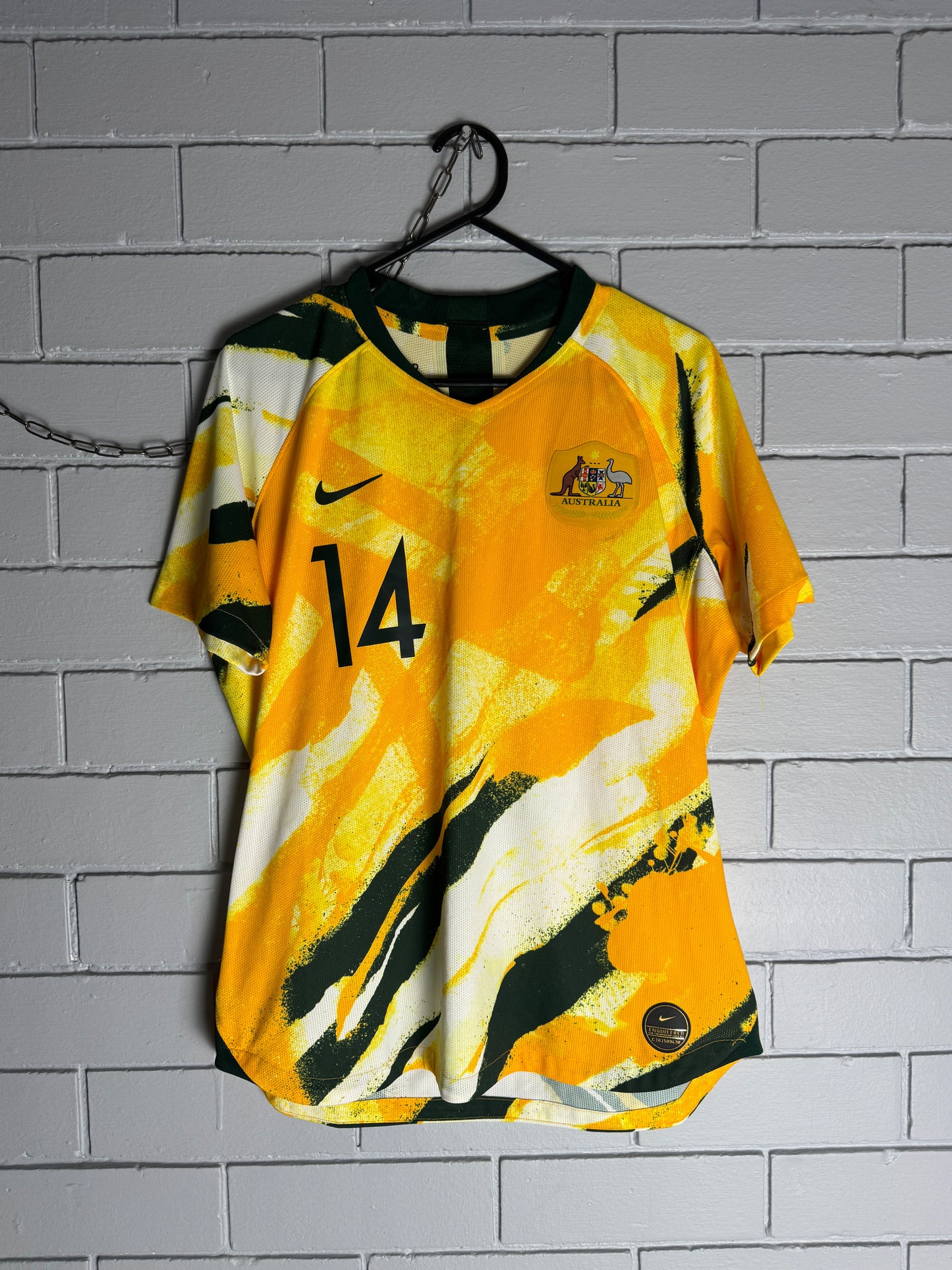 Matildas Home #14 Kennedy 2019-2020 (Women's L) - Unwanted FC