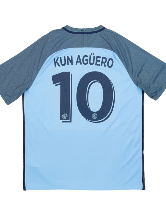 Manchester City Home #10 Aguero 2016-2017 XL