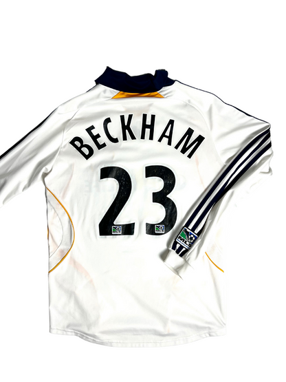 LA Galaxy Home #23 Beckham Long Sleeve 2007-2008 S